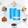 100 Pack Smell Mylar Proof Bags for Food Storage, Resealable Packaging Bags for Small Business, Stand Up Foil Pouches Reusable Heat Sealable Bags with Clear Window (Blue, 7.8x11.8 In) view 3