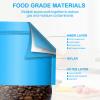 100 Pack Smell Mylar Proof Bags for Food Storage, Resealable Packaging Bags for Small Business, Stand Up Foil Pouches Reusable Heat Sealable Bags with Clear Window (Blue, 7.8x11.8 In) view 4