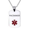 NanMuc Engraved PACEMAKER Medical ID Necklace Pendant for Men Women Stainless Steel Medical ID Tag Emergency Med Alert Necklace Jewelry view 1