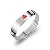 ZKXXJ Medical Alert ID Bracelets Dementia for Men Women Stainless Steel Medical Sign Identification Bracelet Health Alert Bracelet Allergy Awareness Bracelets,Adjustable view 2