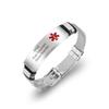 ZKXXJ Medical Alert ID Bracelets Post-Traumatic Stress Disorder for Men Women Stainless Steel Medical Sign Identification Bracelet Health Alert Bracelet Allergy Awareness Bracelets,Adjustable view 1