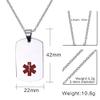 NanMuc Medical Alert ID Blood THINNER Necklace Pendant for Men Women Stainless Steel Engraved Medical ID Tag Emergency Med Alert Necklace Jewelry view 2