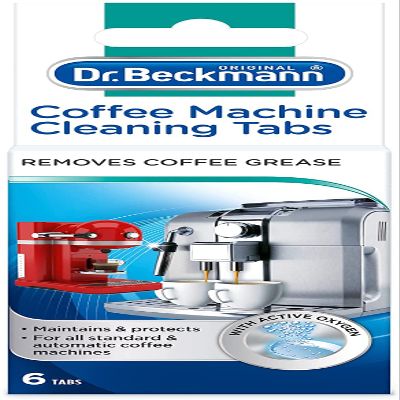 Dr. Beckmann Coffee Machine Cleaning Tabs | Removes coffee grease & oil | 6 tabs