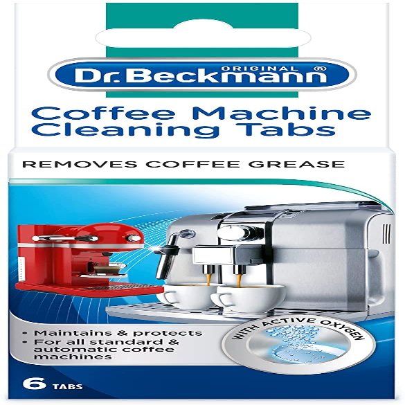 Dr. Beckmann Coffee Machine Cleaning Tabs | Removes coffee grease & oil | 6 tabs