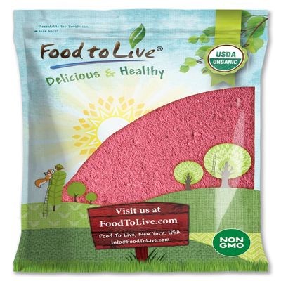 Food to Live Organic Cranberry Juice Powder, 8 Pounds - Non-GMO, Unsulfured, Raw, Dried Fruit, Vegan, Bulk, Great for Juices, Smoothies, Yogurts, & Breakfast Drinks, Contains Maltodextrin