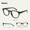 OPULIZE BLU Blue Light Blocking Reading Glasses for Women Men, Cool Round Frame with Anti-Glare Computer and Gaming Eyewear, UV and Eyestrain Protection, Black +3.50 (Pack of 1) view 2