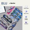 OPULIZE BLU Blue Light Blocking Reading Glasses for Women Men, Cool Round Frame with Anti-Glare Computer and Gaming Eyewear, UV and Eyestrain Protection, Black +3.50 (Pack of 1) view 4