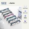 OPULIZE SEE Reading Glasses with Blue Light Blocking for Women and Men, Narrow Frame, Spring Hinges, Computer Gaming Glasses, Black,Turquoise +1 (Pack of 2) view 4