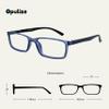 OPULIZE SEE Reading Glasses with Blue Light Blocking for Women and Men, Narrow Frame, Spring Hinges, Computer Gaming Glasses, Blue,Purple,Turquoise +2 (Pack of 3) view 2