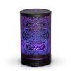 AROMAR Essential Ultrasonic Oil Diffuser Cool Mist Humidifier & Aromatherapy Metal Diffusers for Essential Oils with Auto Shut-Off and 7 Colors LED for Home and Office (Black Mandala) view 1
