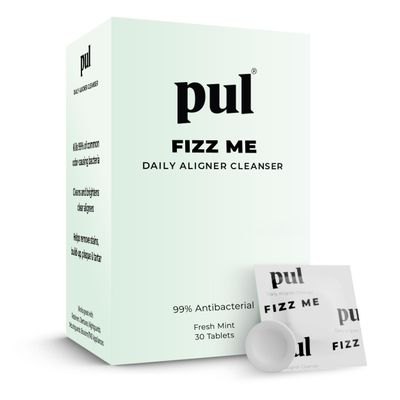 PUL Retainer Cleaner Tablets - Aligner Cleaner for Invisalign and Clear Aligners, Daily Retainer Cleaning Tablets and Denture Cleaner Tablets - Removes Odor, Stains and Plaque - 30 Day Supply