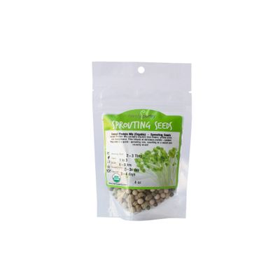 Organic Sprouting Seeds - Handy Pantry Sweet Protein Mix 4 oz. - Fava Bean, Mung Bean, & Yellow Pea Seeds - High Protein Food for Daily Health or Food Storage - Easy and Delicious Organic Sprout Seeds