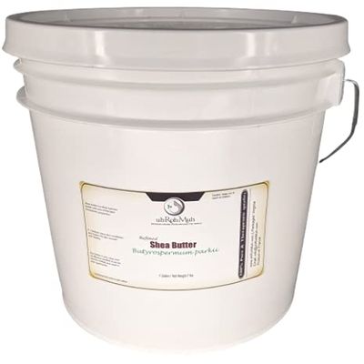 uh*Roh*Muh Refined Shea Butter from France | Odorless & Smooth Texture | Cosmetic Grade Shea Butter for Skincare, Hair Care, Soap Making, Lotions Balms & DIY Formulations | Net Wt. 3.5 kg / 7.7 lb