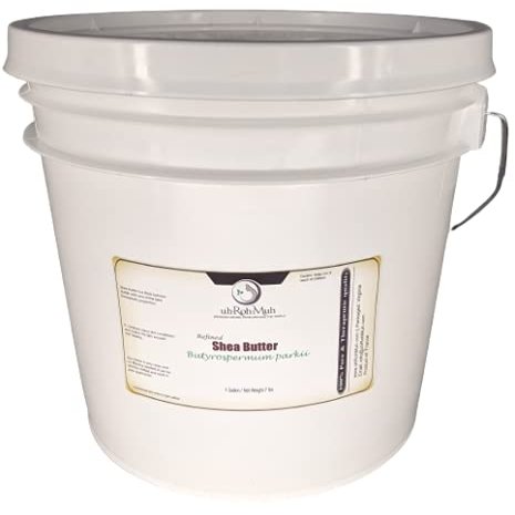 uh*Roh*Muh Refined Shea Butter from France | Odorless & Smooth Texture | Cosmetic Grade Shea Butter for Skincare, Hair Care, Soap Making, Lotions Balms & DIY Formulations | Net Wt. 3.5 kg / 7.7 lb