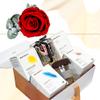 SECRETEA, CHERISH Luxury Tea Gift set | Handmade Preserved Rose Box | Four Flavors Premium Tea, 60 Counts | 12 OZ Reusable Glass Cup | Birthday Gifts | Gifts for Mother | Business Gift (Red Rose) view 4