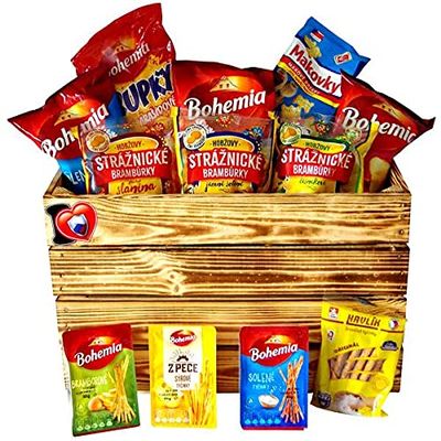 Czech Party Set Large - Czech Republic Snack Box - Original Czechia Potato Crisps