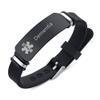 ZKXXJ Medical Alert ID Bracelets for Men Women Dementia - Silicone Adjustable Wristband Sos Emergency Identification Bracelet,ICE Health Alert Allergy Awareness Jewelry view 1