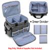 CURMIO Medical Bag, Empty First Aid Bag with Dividers for Home Health Care and Emergency Supplies, Gray (Empty Bag Only) view 2