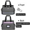 CURMIO Medical Bag, Empty First Aid Bag with Dividers for Home Health Care and Emergency Supplies, Gray (Empty Bag Only) view 3