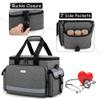 CURMIO Medical Bag, Empty First Aid Bag with Dividers for Home Health Care and Emergency Supplies, Gray (Empty Bag Only) view 4