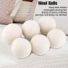 Alvinlite Wool Dryer Balls, Reusable Natural Wool Laundry Fabric Softener Ball Dryer Sheets Alternative Laundry Replacement view 4