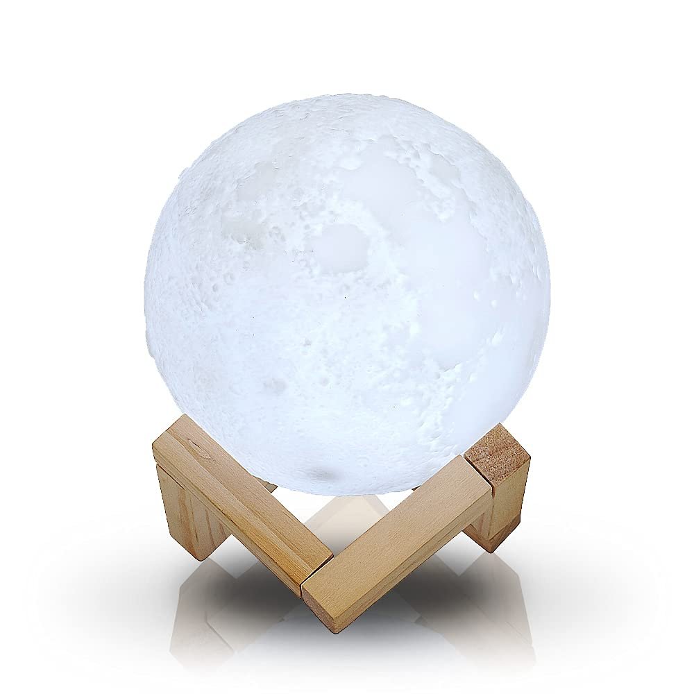 AROMAR Essential Ultrasonic Oil Diffuser Cool Mist Humidifier & Aromatherapy Diffusers for Essential Oils with Auto Shut-Off and 7 Colors LED for Home and Office 100ml Spa (Spa Moon Woody Stand)