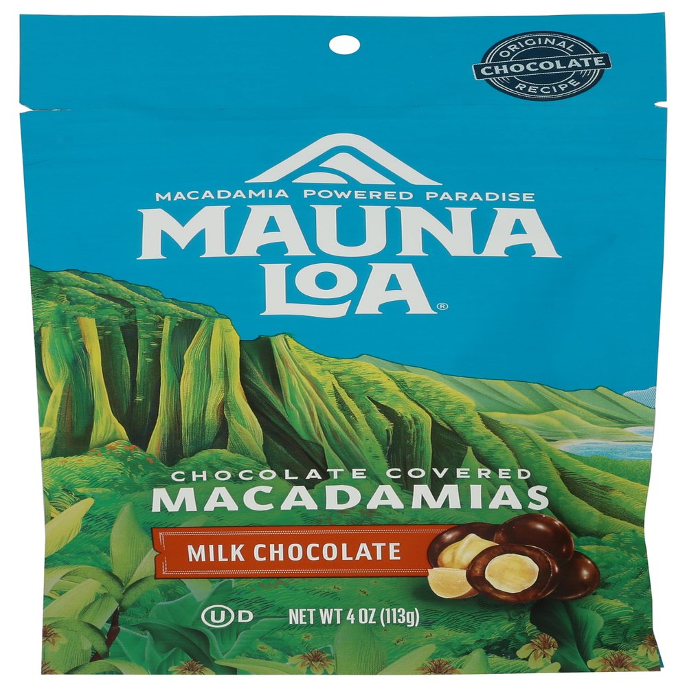 Mauna Loa Premium Chocolate Covered Macadamia Nuts, Milk Chocolate, 4 Oz Bag (Pack of 1)