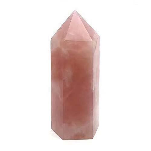 1pc 1kg-1.2kg Natural Pink Crystal Tower Healing Big Rose Quartz Point for Gift