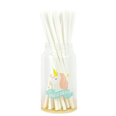 100 Pack White Paper Straws, Biodegradable Smoothie Straws for Home Ice Drink Shop Coffee Bar Restaurant Party(6mm/0.24")
