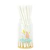 100 Pack White Paper Straws, Biodegradable Smoothie Straws for Home Ice Drink Shop Coffee Bar Restaurant Party(6mm/0.24") view 1