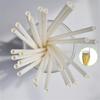 100 Pack White Paper Straws, Biodegradable Smoothie Straws for Home Ice Drink Shop Coffee Bar Restaurant Party(6mm/0.24") view 2