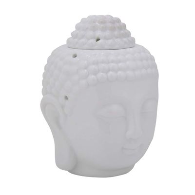 Alvinlite Aroma Diffuser, Ceramic Buddha Head Shaped Aroma Diffuser Ultrasonic Aroma Diffuser Aromatherapy Candle Holder