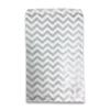 888 Display USA, Inc 50 pcs of 4 x 6 Chevron-Silver Paper Gift Bags  Shopping/Sales/Tote Bags view 1