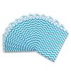 888 Display USA, Inc 50 pcs of 5 x 7 Chevron-Blue Paper Gift Bags  Shopping/Sales/Tote Bags view 2