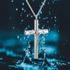 OIJH Stainless Steel Cremation Jesus Cross Memorial Pendant Necklace for Ashes Urn Funeral Jewelry view 3