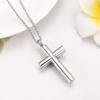 OIJH Stainless Steel Cremation Jesus Cross Memorial Pendant Necklace for Ashes Urn Funeral Jewelry view 4