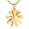 OIJH Sunflower Stainless Steel Cremation Necklace Memorial Ashes Urn Pendant for Pet/Human Funeral Jewelry-Rose_Gold_ view 2