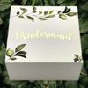 Set of 2 Bridesmaids Proposal Greenery Gift Boxes 8x8x4 in, with Gold Foil Letters & Matching Proposal Cards.(Bridesmaids, 2) view 2