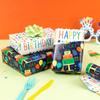 MAYPLUSS Reversible Birthday Wrapping Paper Mini Roll - 17In x 32.8Feet - Colorful Happy Birthday Lettering,Cake,Candle Pattern Kid Boys Party Gift Wrap Present Paper for Baby Shower, Holiday view 3