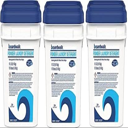 Boardwalk 340LP Laundry Detergent Powder, Summer Breeze, 18 lb Bucket (3)