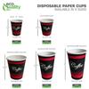 EcoQuality 10oz Classic Durable Disposable Paper Coffee Hot Cups For Hot/Cold Drink, Coffee, Tea, Cocoa, Travel, Office, Home, Cider, Hot Chocolate, To go (10 ounce) (500) view 4