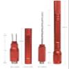 Prestige Import Group 4-in-1 Cigar Draw Enhancer Tool with 2 Built-in Punchers, Nubber, & Notch Bladed Needle - Color: Red view 2
