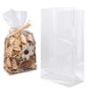 APQ Clear Gusseted Poly Bags, 5 x 3 x 15 Inch. Pack of 100 Gusseted Plastic Bags 1 Mil Thick for Favors with Open Top. Clear Plastic Bags for Packaging Cookies, Popcorn, Candies, Homemade Bread view 1