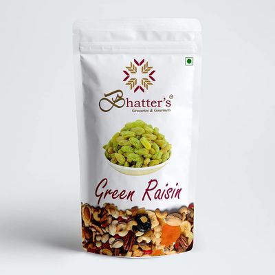 Bhatter's Premium Green Raisin Value Pack, with Indian Taste (Pack of 2, 250 Grams Each)