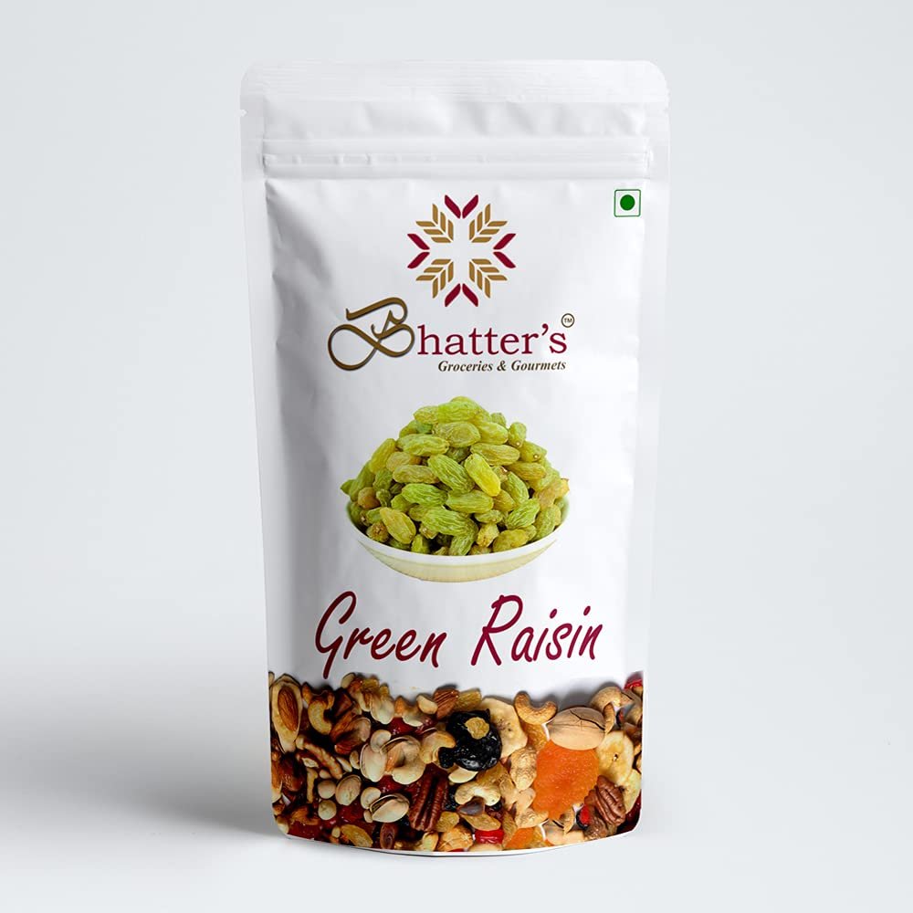 Bhatter's Premium Green Raisin Value Pack, with Indian Taste - 250 Grams