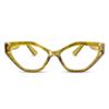 2SeeLife Oversized TR-90 Cat Eye Reading Glasses for Women  Medium-Wide Fit, Sturdy Frame, Premium Geometric Readers, Amber Gold, +1.00 view 1