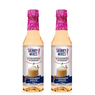 Jordan's Skinny Mixes Syrups, Cinnamon Dolce Coffee Syrup, Sugar Free, Zero Calorie Drink Flavoring & Mixes, 25.4 Ounces (Pack of 2)