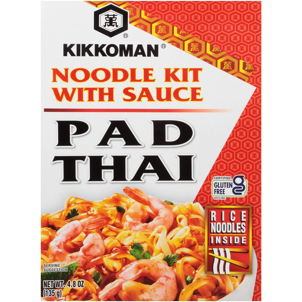Kikkoman Gluten-Free Pad Thai Noodle Kit With Sauce, 4.8 Oz (Pack Of 6)