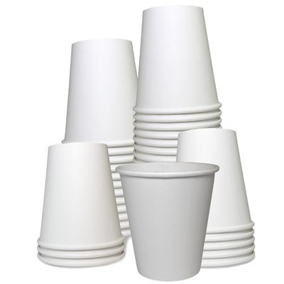 EcoQuality 12 oz White Hot Drink Paper Cups - Disposable Paper Coffee Cups, Recyclable, Compostable, Great for Office, Breakrooms, Restaurants, Coffee Shops, Tea Shops, Latte, Chai (500)