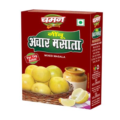 Chaman Nimbu Achar Masala 200gm | Indian Spices & Pure & Healthy Spices | Organic Spices | Original Masala | Lemon Pickle Masala 7.05 oz.